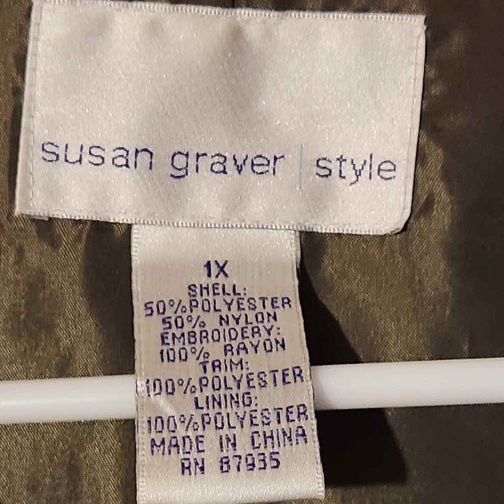 Embroidered Brown Jacket With Sequines - image 2